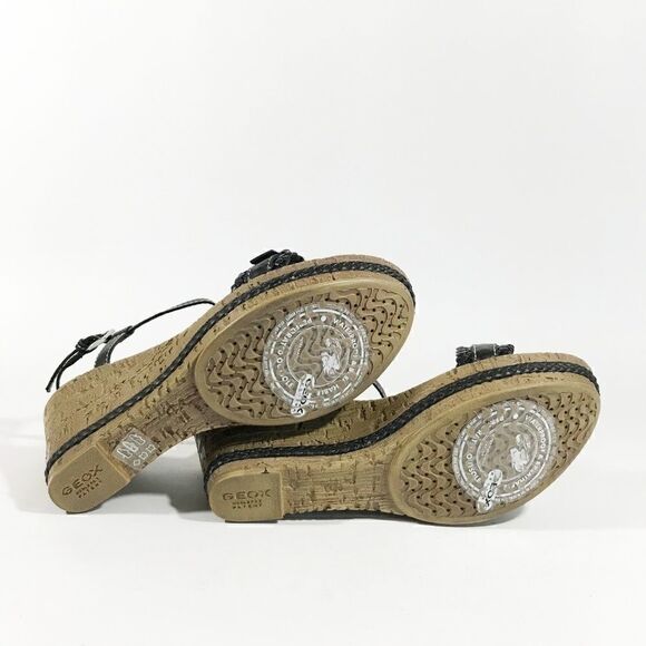 GEOX Faux Cork Wedge Sandals - Picture 7 of 7